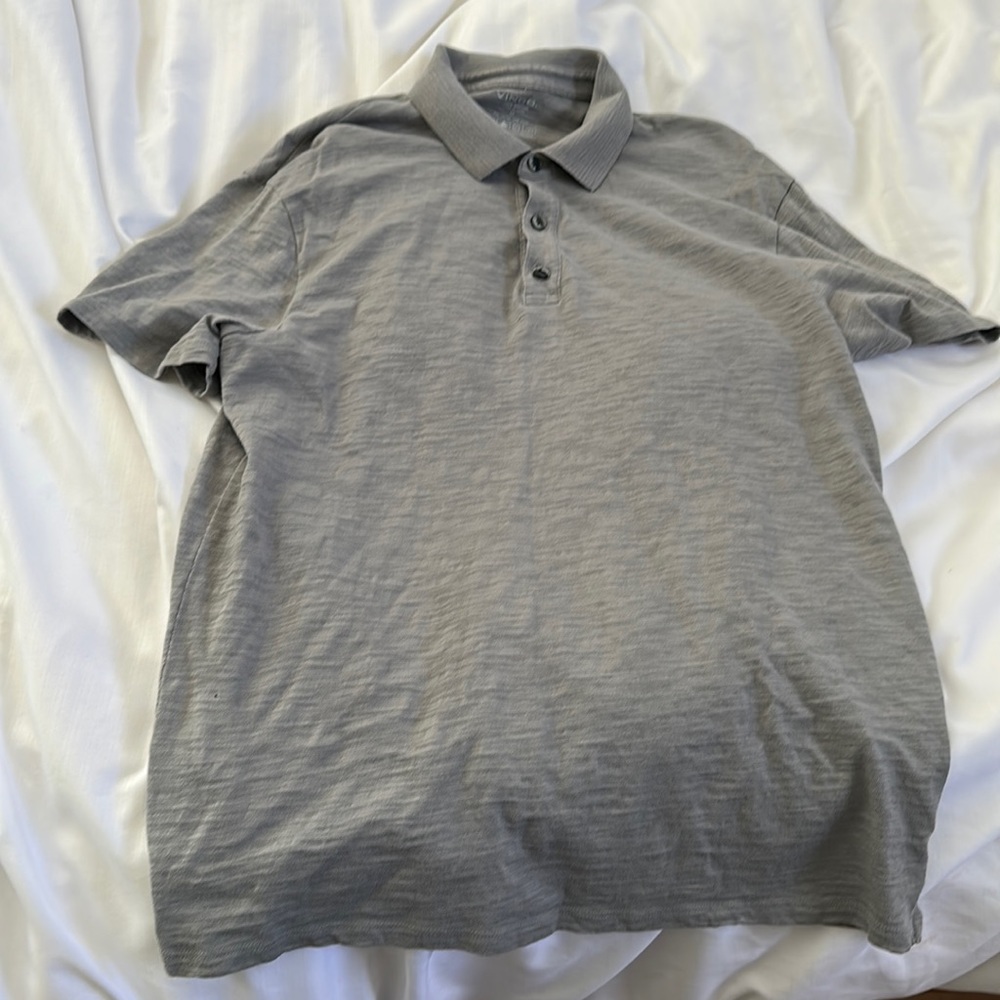 Vince grey cotton polo